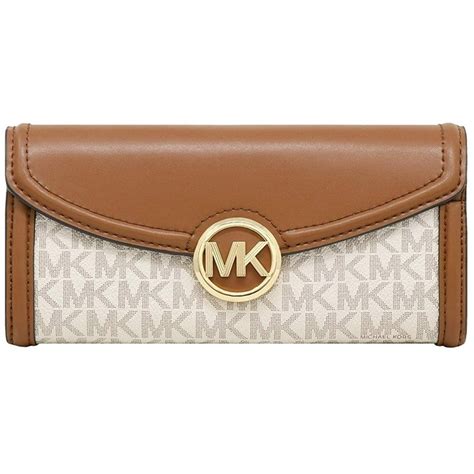 michael kors signature flap wallet|Michael Kors signature wallet brown.